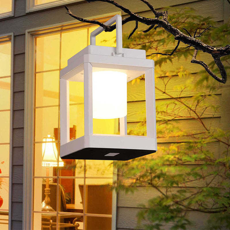 Minimalist Solar Square Cylinder Hollow LED Light