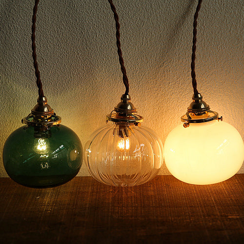 Vintage Oval Copper Glass Pendant Light — White / 220V-240V For UK/AU