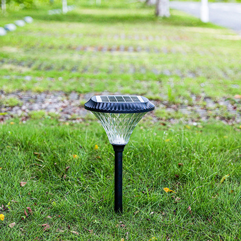 Minimalist Solar Diamond Round LED Outdoor Light