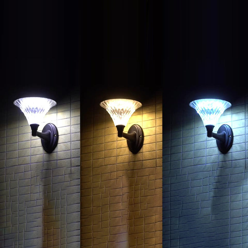 Minimalist Solar Diamond Round LED Outdoor Light