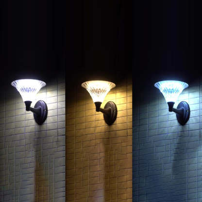 Minimalist Solar Diamond Round LED Outdoor Light