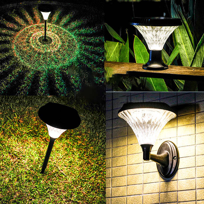 Minimalist Solar Diamond Round LED Outdoor Light