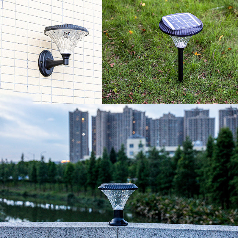 Minimalist Solar Diamond Round LED Outdoor Light