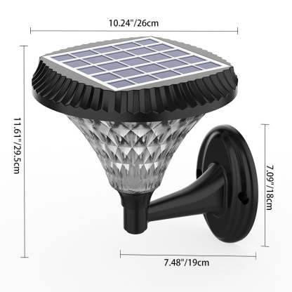 Minimalist Solar Diamond Round LED Outdoor Light