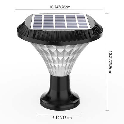 Minimalist Solar Diamond Round LED Outdoor Light