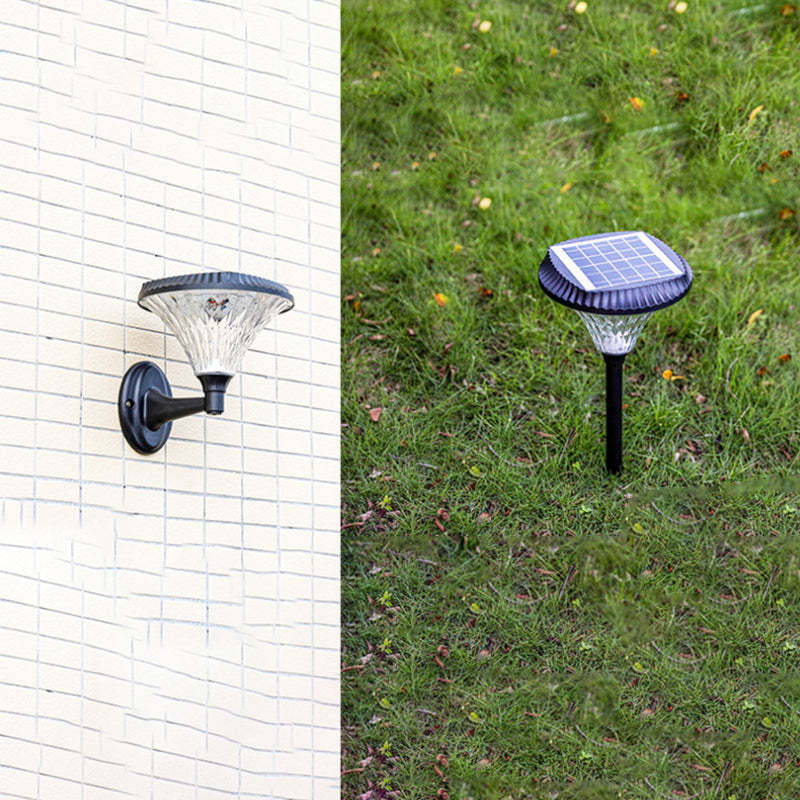 Minimalist Solar Diamond Round LED Outdoor Light