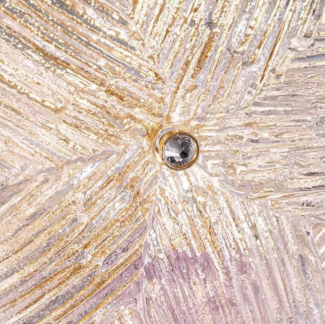 Modern Art Deco Petal Glass 6-Light Ceiling Light