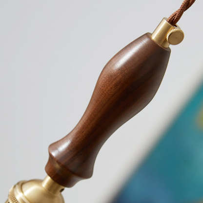 Japanese Wood Ceramic Round Pendant Light