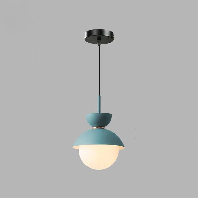 Scandinavian Aluminum Globe Glass Pendant