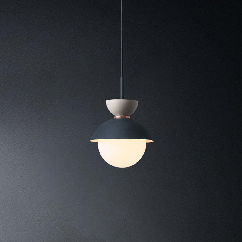 Scandinavian Aluminum Globe Glass Pendant