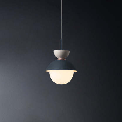 Scandinavian Aluminum Globe Glass Pendant
