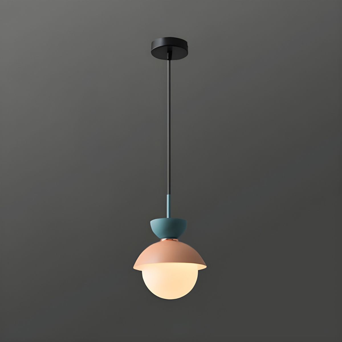 Scandinavian Aluminum Globe Glass Pendant