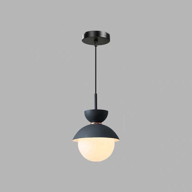 Scandinavian Aluminum Globe Glass Pendant