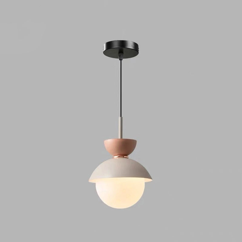Scandinavian Aluminum Globe Glass Pendant
