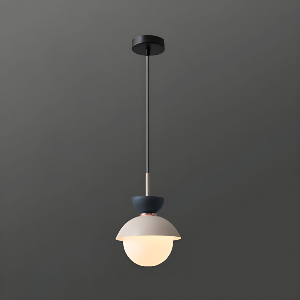 Scandinavian Aluminum Globe Glass Pendant