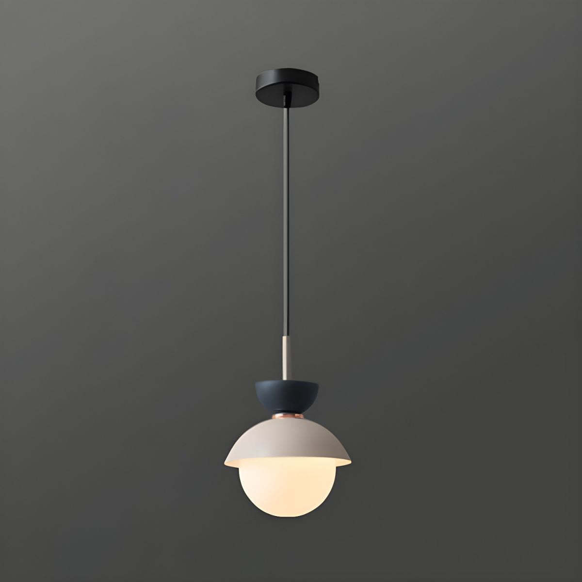 Scandinavian Aluminum Globe Glass Pendant