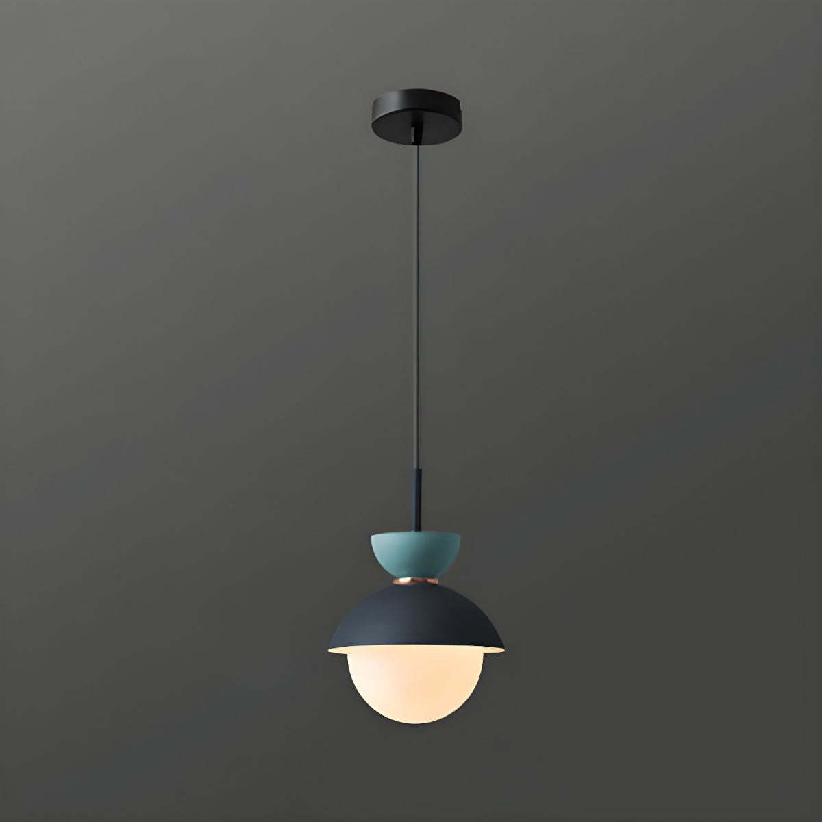 Scandinavian Aluminum Globe Glass Pendant