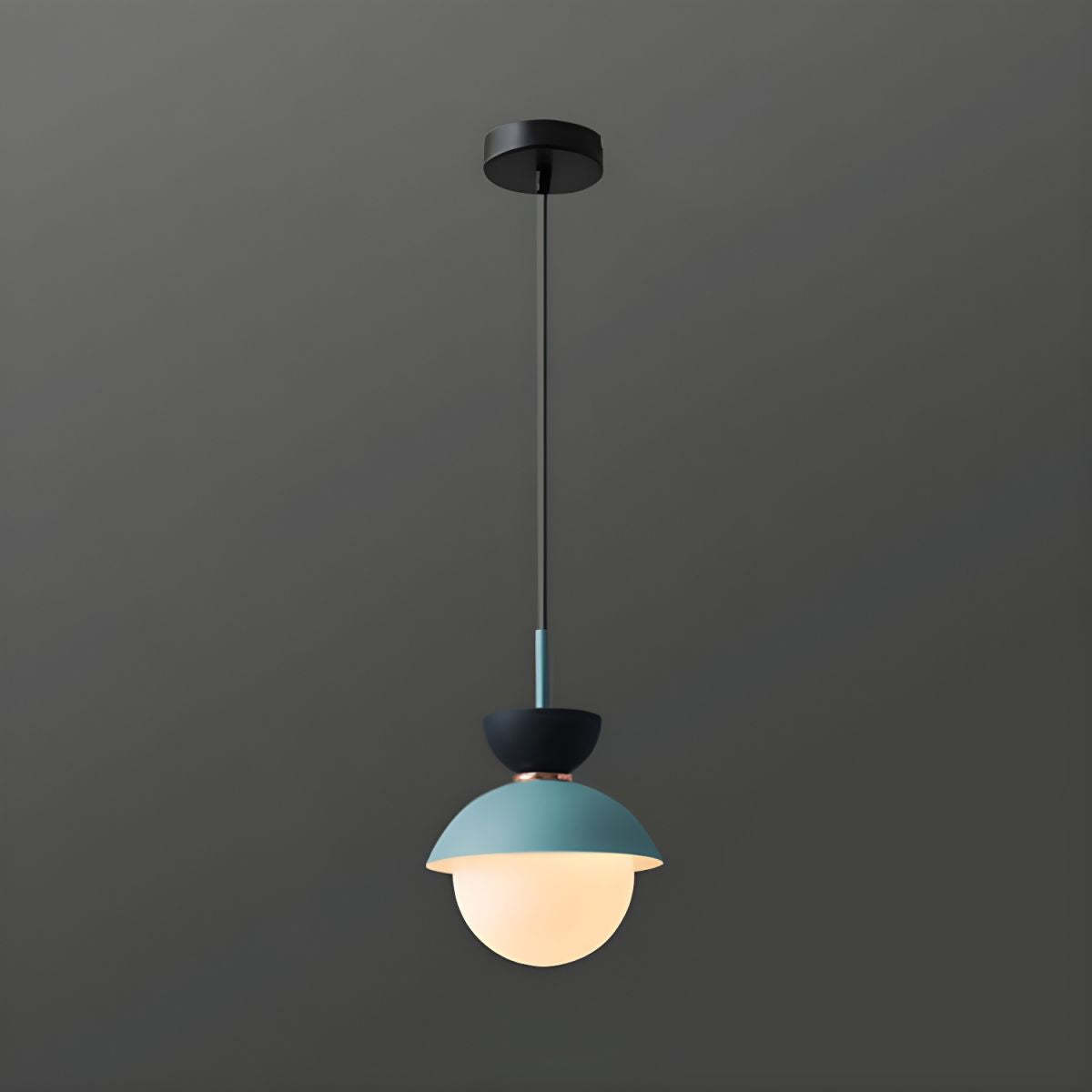 Scandinavian Aluminum Globe Glass Pendant