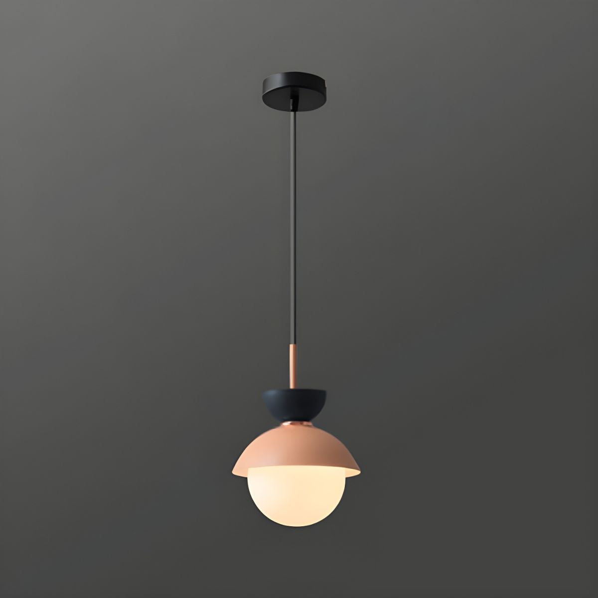 Scandinavian Aluminum Globe Glass Pendant