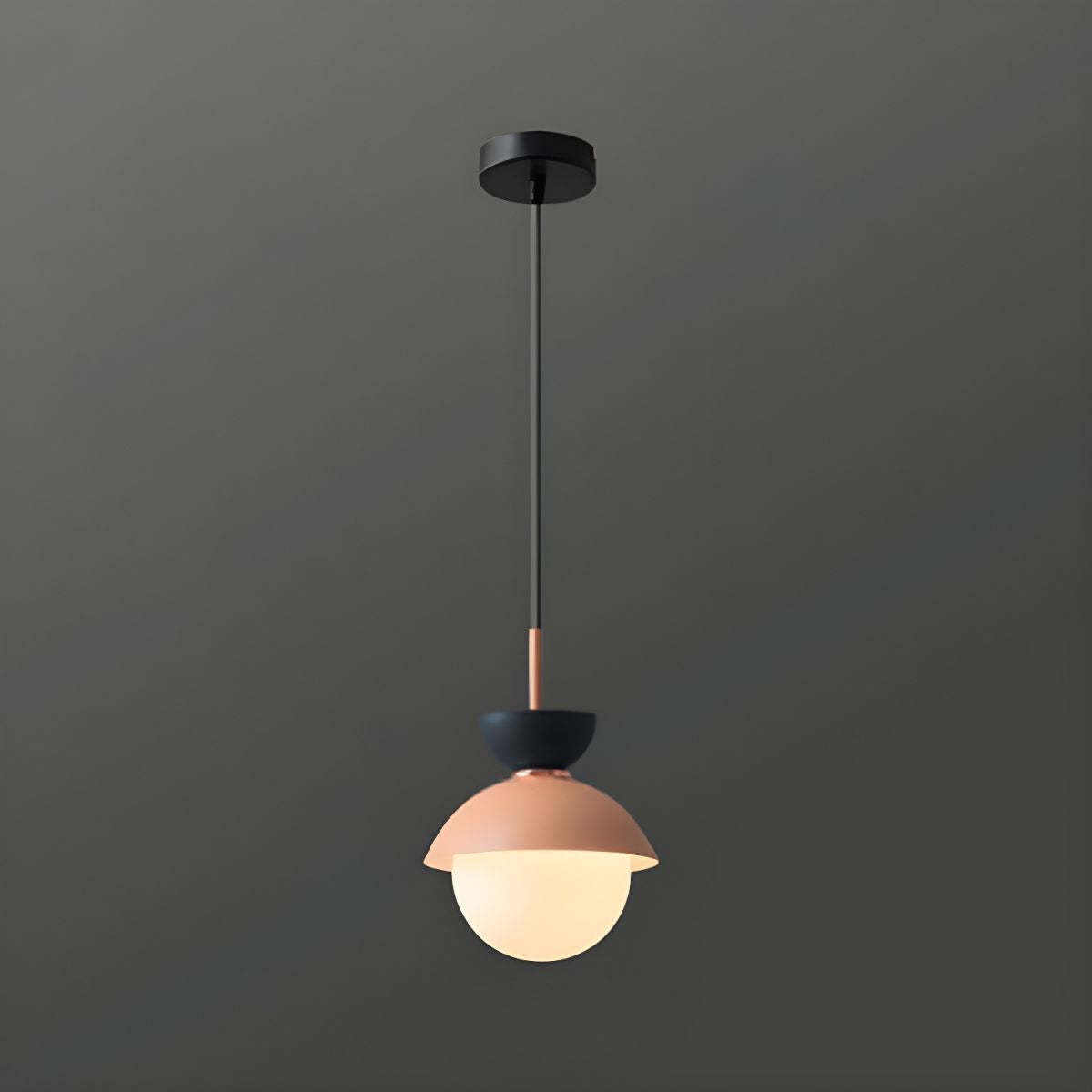 Scandinavian Aluminum Globe Glass Pendant