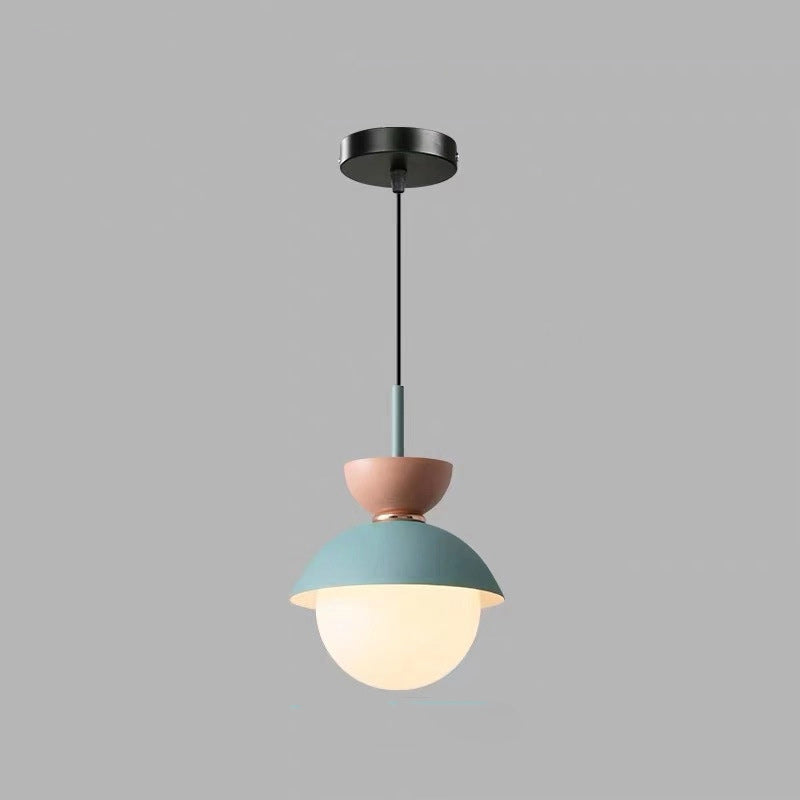 Scandinavian Aluminum Globe Glass Pendant