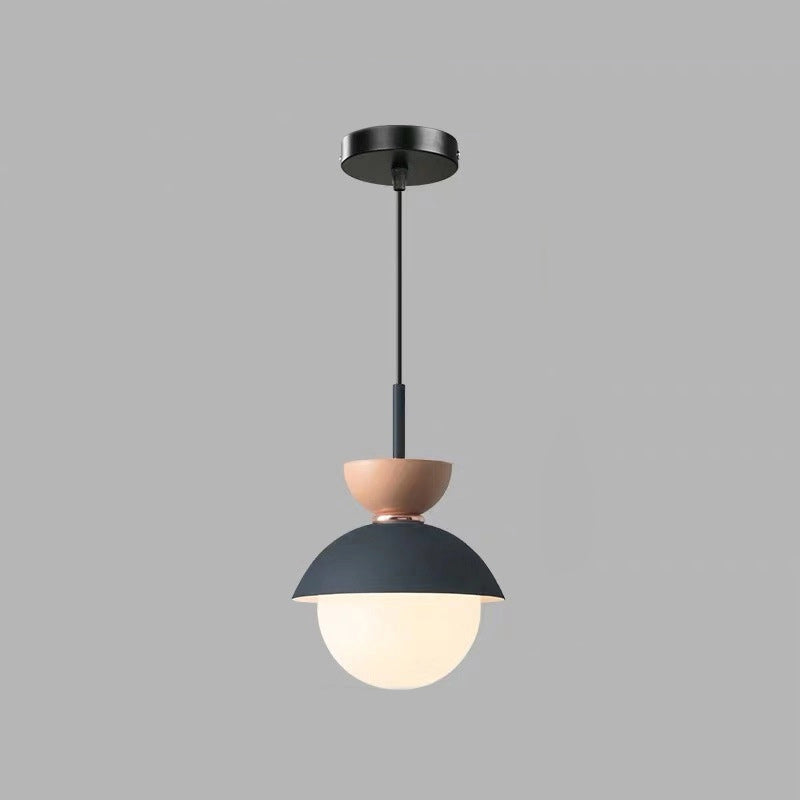 Scandinavian Aluminum Globe Glass Pendant