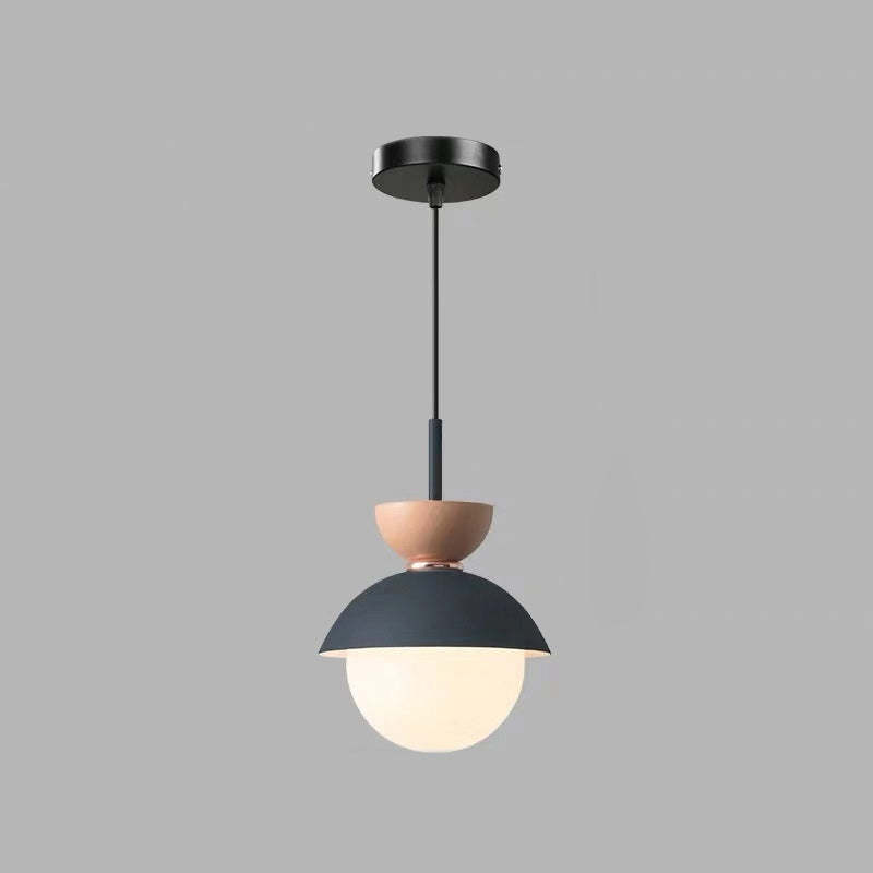 Scandinavian Aluminum Globe Glass Pendant