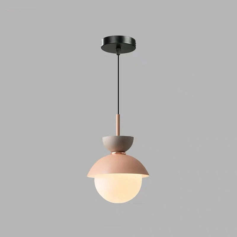 Scandinavian Aluminum Globe Glass Pendant