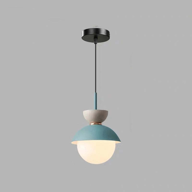 Scandinavian Aluminum Globe Glass Pendant