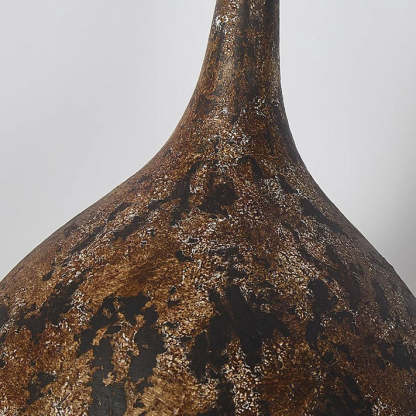 Japanese Wabi-Sabi Hand Painted Steel Round Pendant Light
