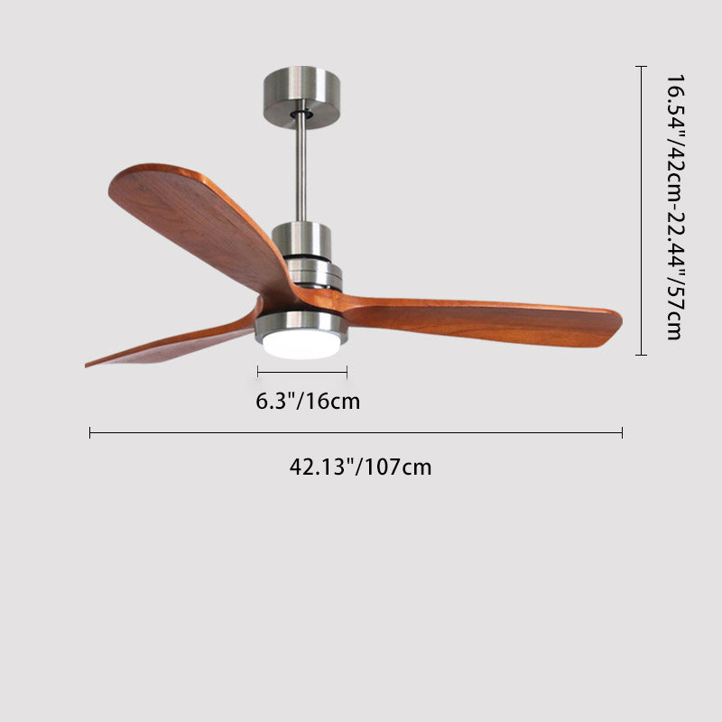 Retro Glass Shade Blade Ceiling Fan Light — Bronze Frame / Infinitely Dimmable / 220V-240V For UK/AU
