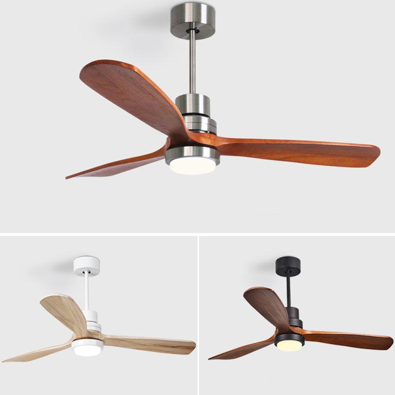 Retro Glass Shade Blade Ceiling Fan Light