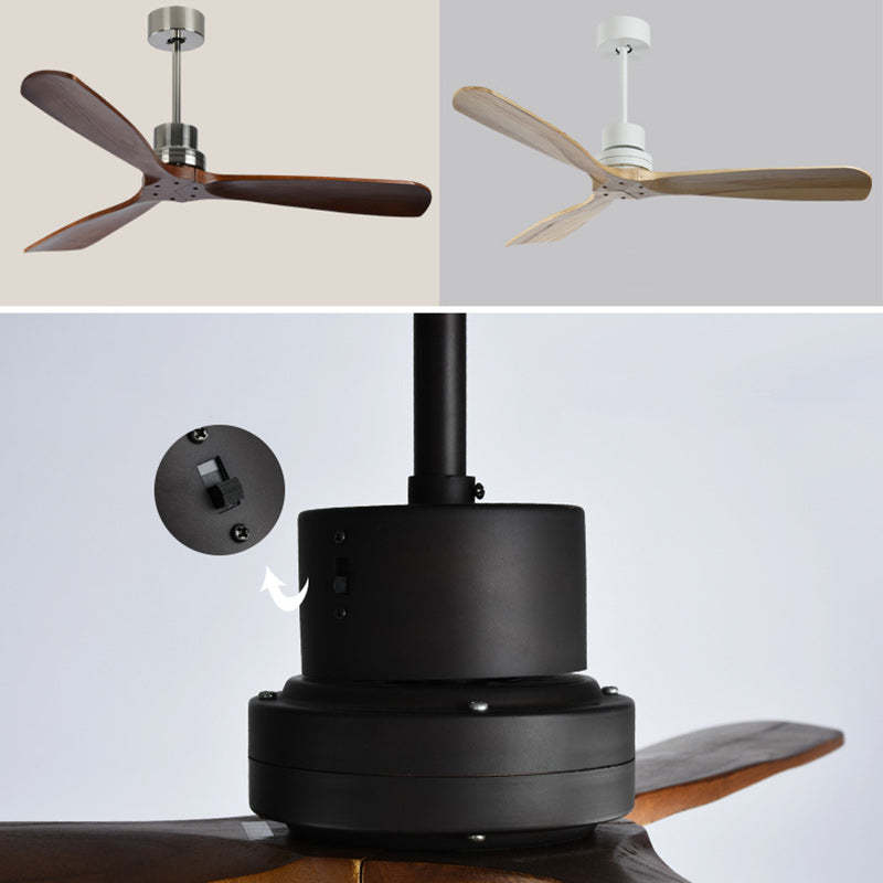 Retro Glass Shade Blade Ceiling Fan Light