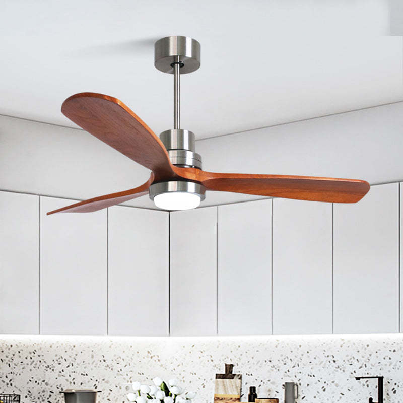 Retro Glass Shade Blade Ceiling Fan Light