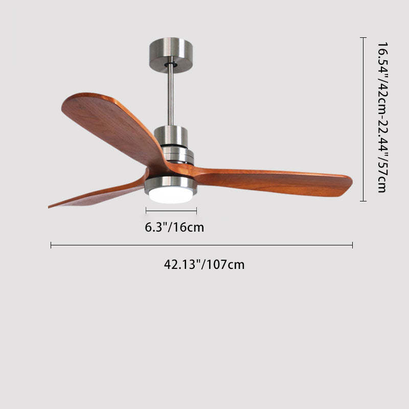 Retro Glass Shade Blade Ceiling Fan Light — Bronze Frame / Infinitely Dimmable / 220V-240V For UK/AU