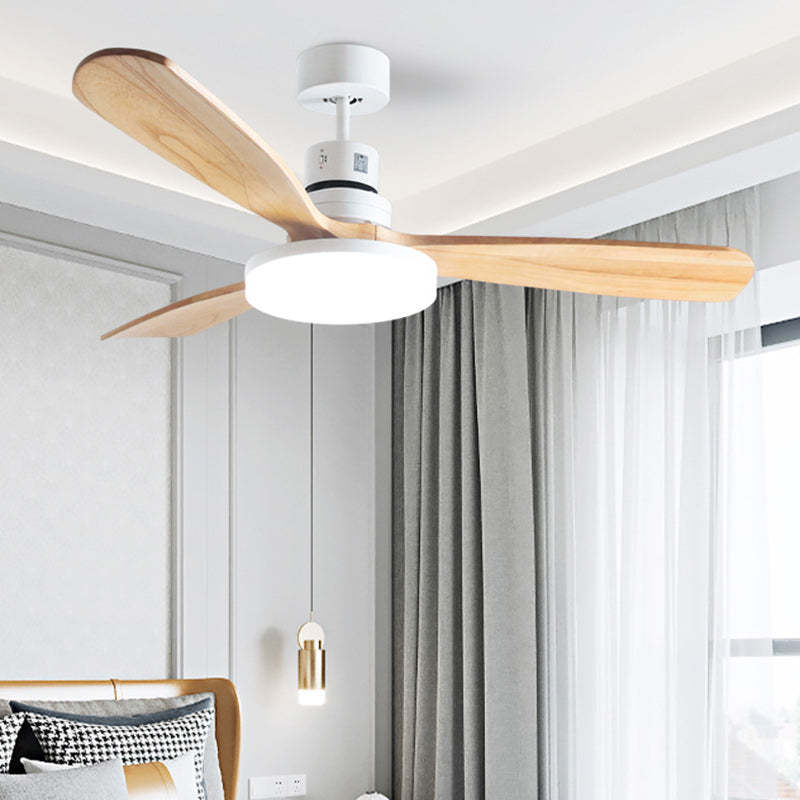Retro Glass Shade Blade Ceiling Fan Light