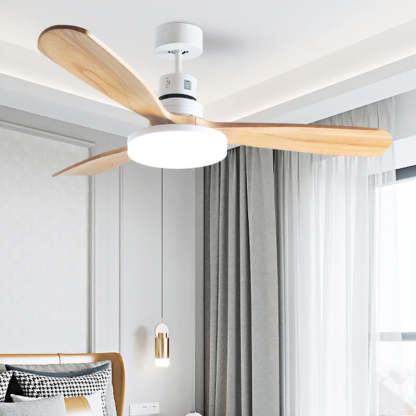 Retro Glass Shade Blade Ceiling Fan Light