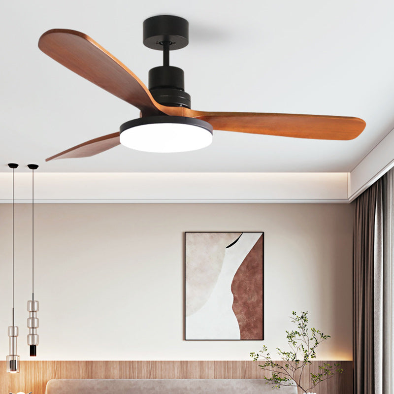 Retro Glass Shade Blade Ceiling Fan Light