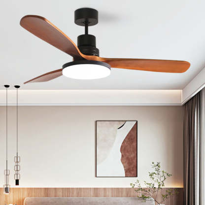 Retro Glass Shade Blade Ceiling Fan Light