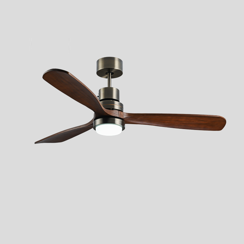 Retro Glass Shade Blade Ceiling Fan Light