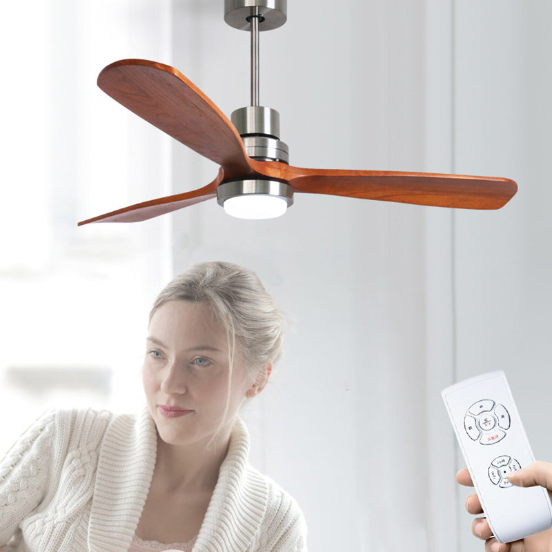 Retro Glass Shade Blade Ceiling Fan Light