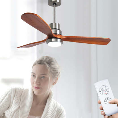Retro Glass Shade Blade Ceiling Fan Light