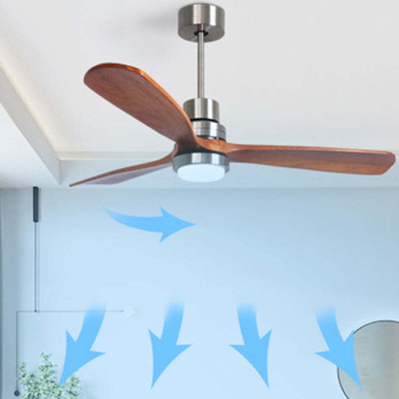 Retro Glass Shade Blade Ceiling Fan Light