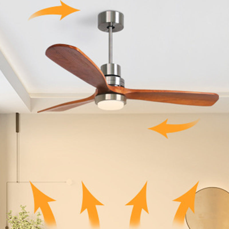 Retro Glass Shade Blade Ceiling Fan Light
