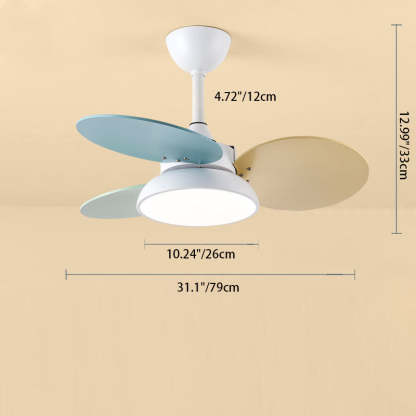Scandinavian Blade Ceiling Fan Light