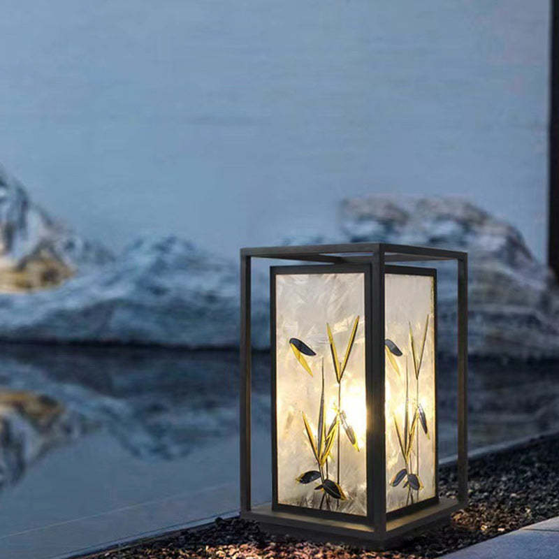 Chinese Crackle Enamel Galvanized Post Light