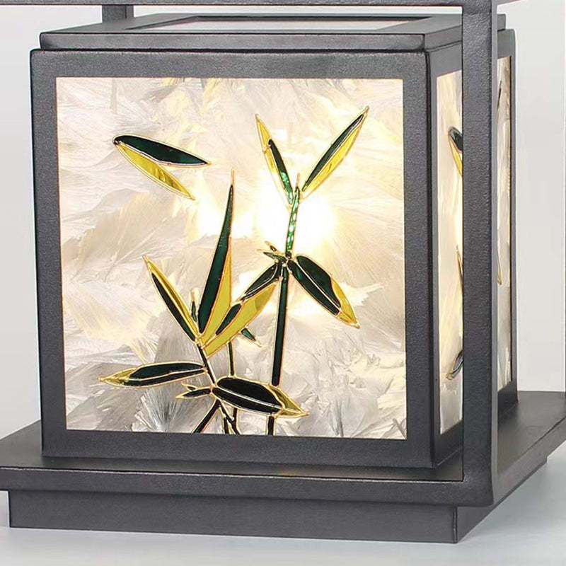 Chinese Crackle Enamel Galvanized Post Light