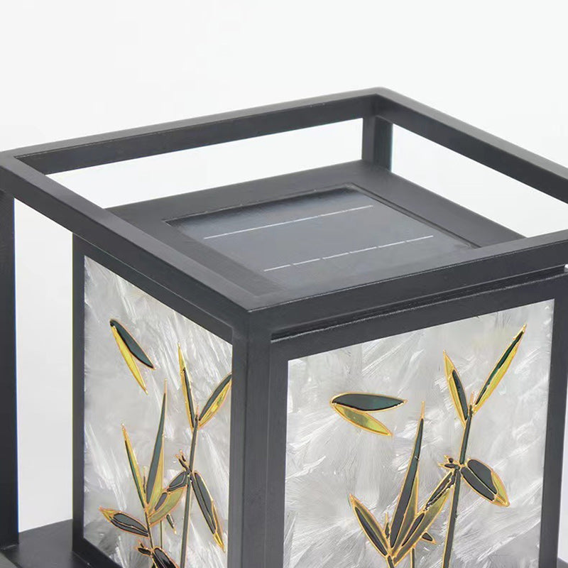 Chinese Crackle Enamel Galvanized Post Light