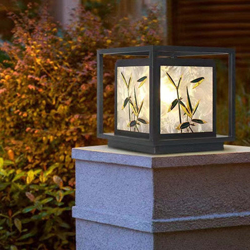 Chinese Crackle Enamel Galvanized Post Light