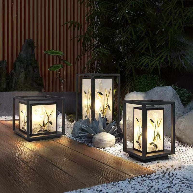 Chinese Crackle Enamel Galvanized Post Light
